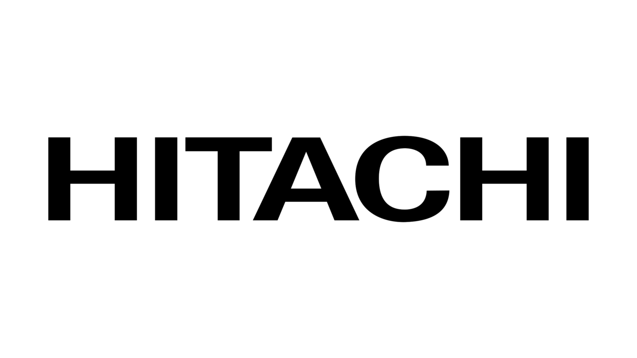 hitachi logo black and white