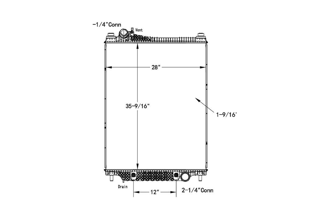 Ford Radiator 2016-2019 (12″ Oil Cooler)