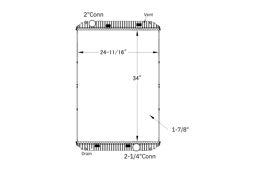 Freightliner Radiator – 1993-2000 FL106, FL70, FL80?Series