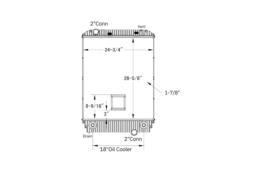 Freightliner / Sterling Radiator – 1997-2004 (18” Oil Cooler, with PTO ...