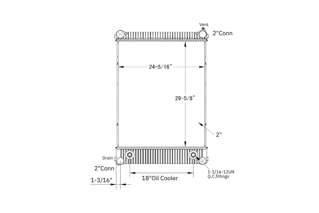 Freightliner Radiator- 2003 – 2008 (18” Oil Cooler) various