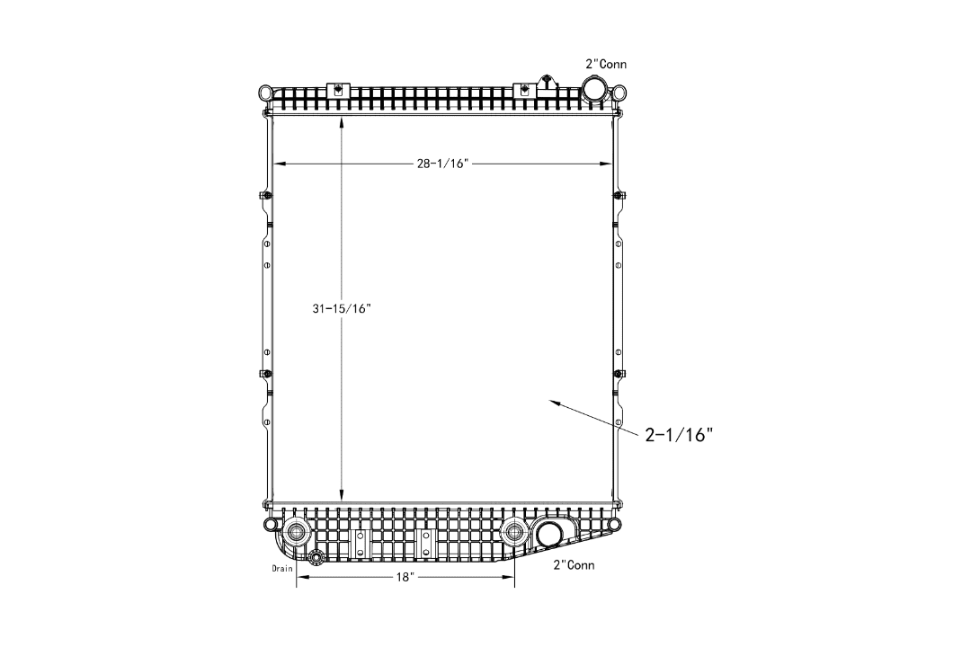 Freightliner Radiator – 2018-2022 - M2-106 (18” Oil Cooler) High HP ...