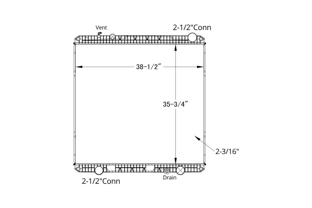 Freightliner Radiator – 2012-2014- Cascadia